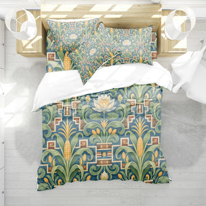 Mesoamerican Civilizations Duvet Cover Set - Print 17