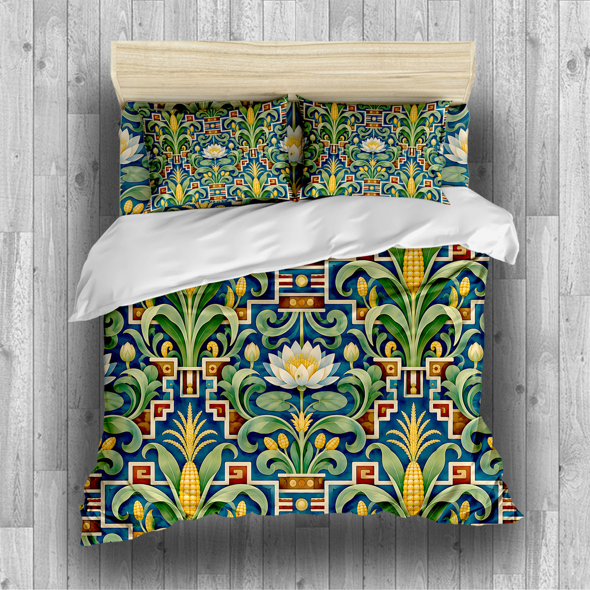 Mesoamerican Civilizations Duvet Cover Set - Print 13