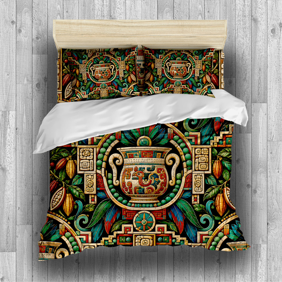 Mesoamerican Civilizations Duvet Cover Set - Print 19