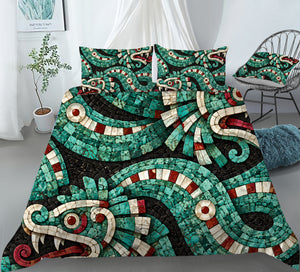 Mesoamerican Civilizations Duvet Cover Set - Print 27