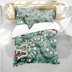 Mesoamerican Civilizations Duvet Cover Set - Print 29