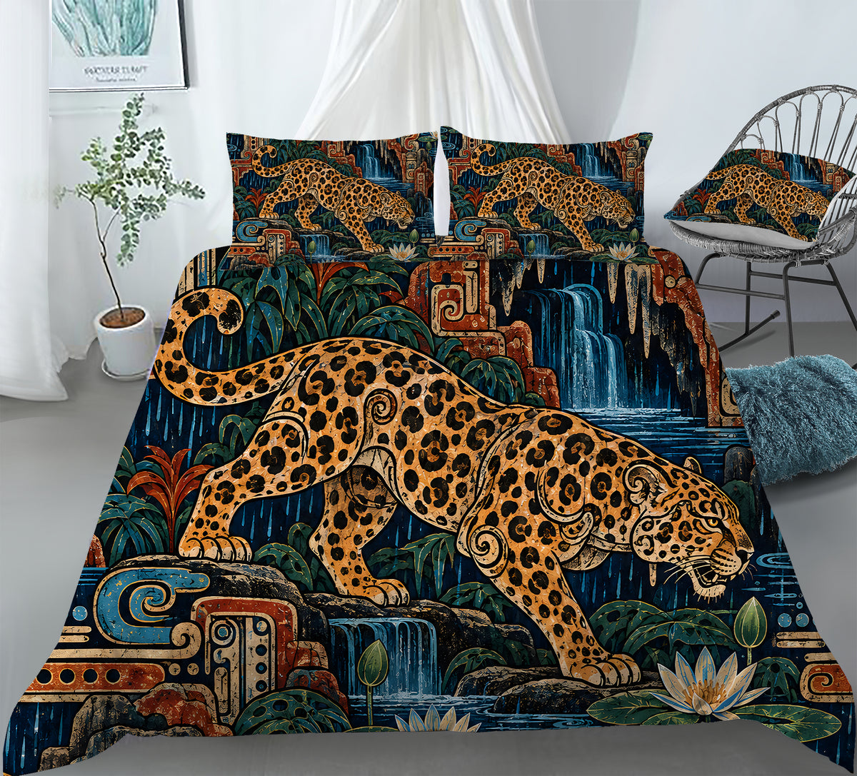 Mesoamerican Civilizations Duvet Cover Set - Print 33