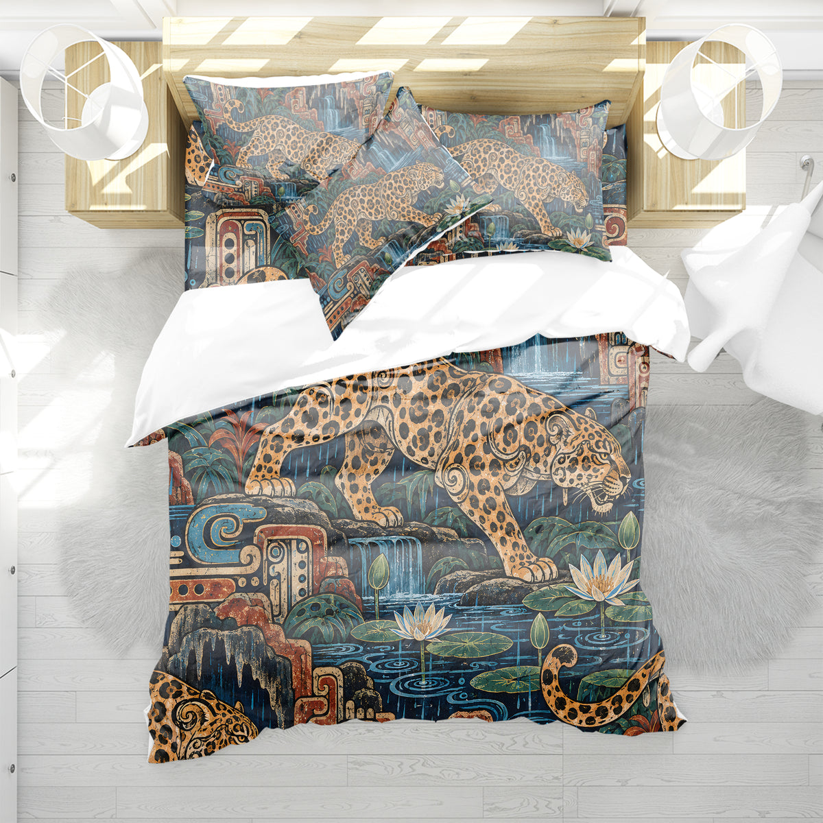 Mesoamerican Civilizations Duvet Cover Set - Print 35