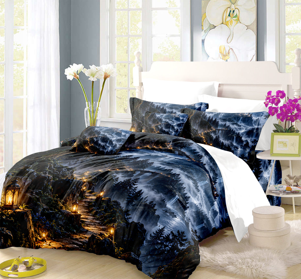 Fantasy Castle Forest Duvet Cover Set - Print 6