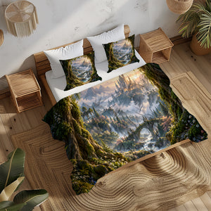 Fantasy Castle Forest Duvet Cover Set - Print 8