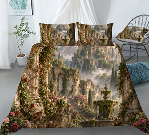 Fantasy Castle Forest Duvet Cover Set - Print 15