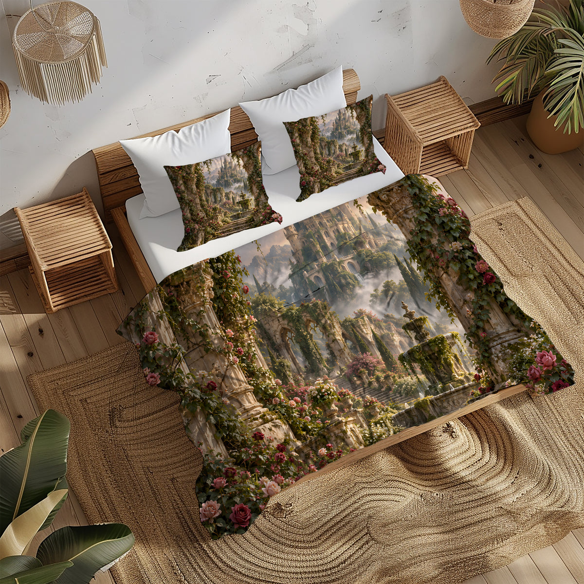 Fantasy Castle Forest Duvet Cover Set - Print 14