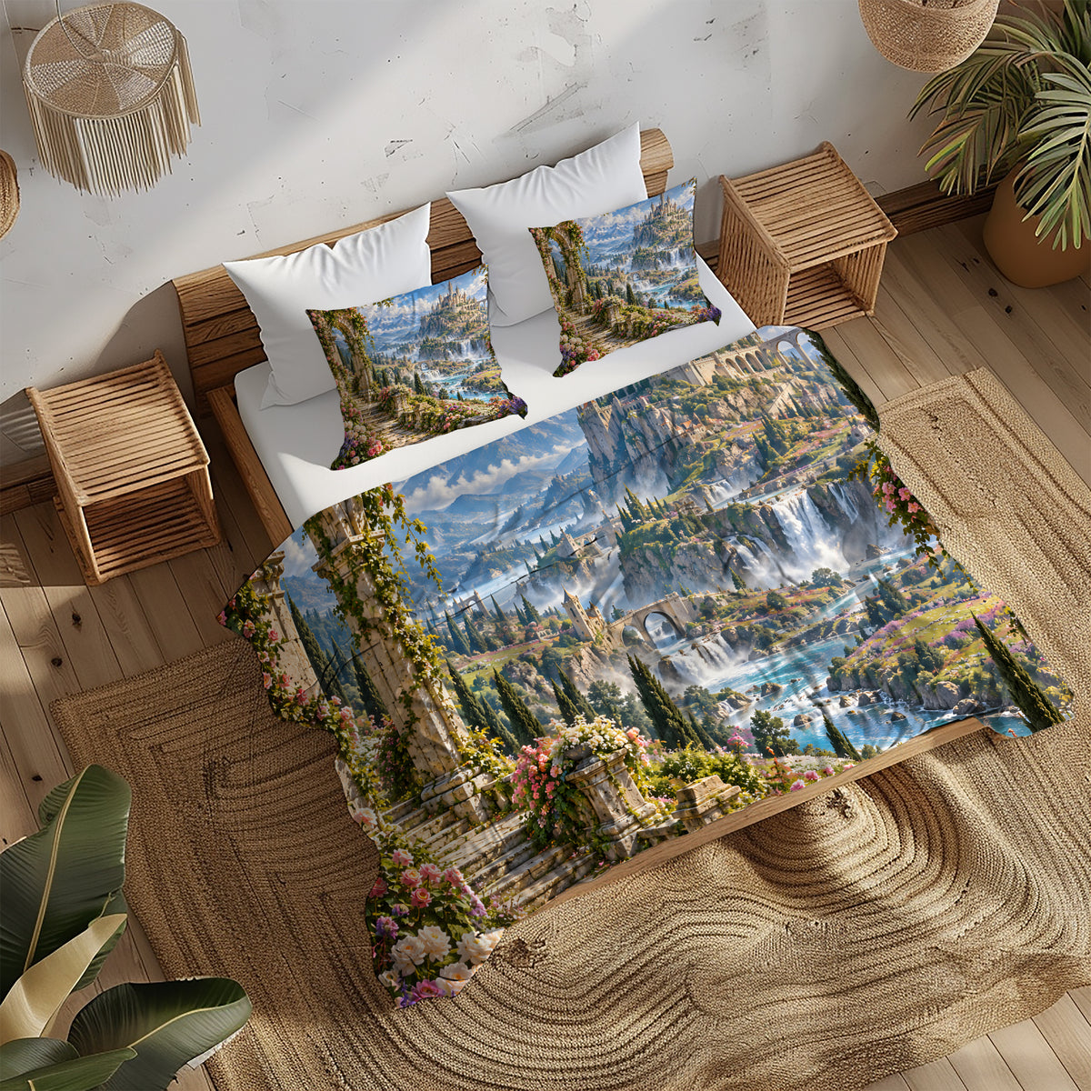 Fantasy Castle Forest Duvet Cover Set - Print 20