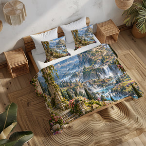 Fantasy Castle Forest Duvet Cover Set - Print 20