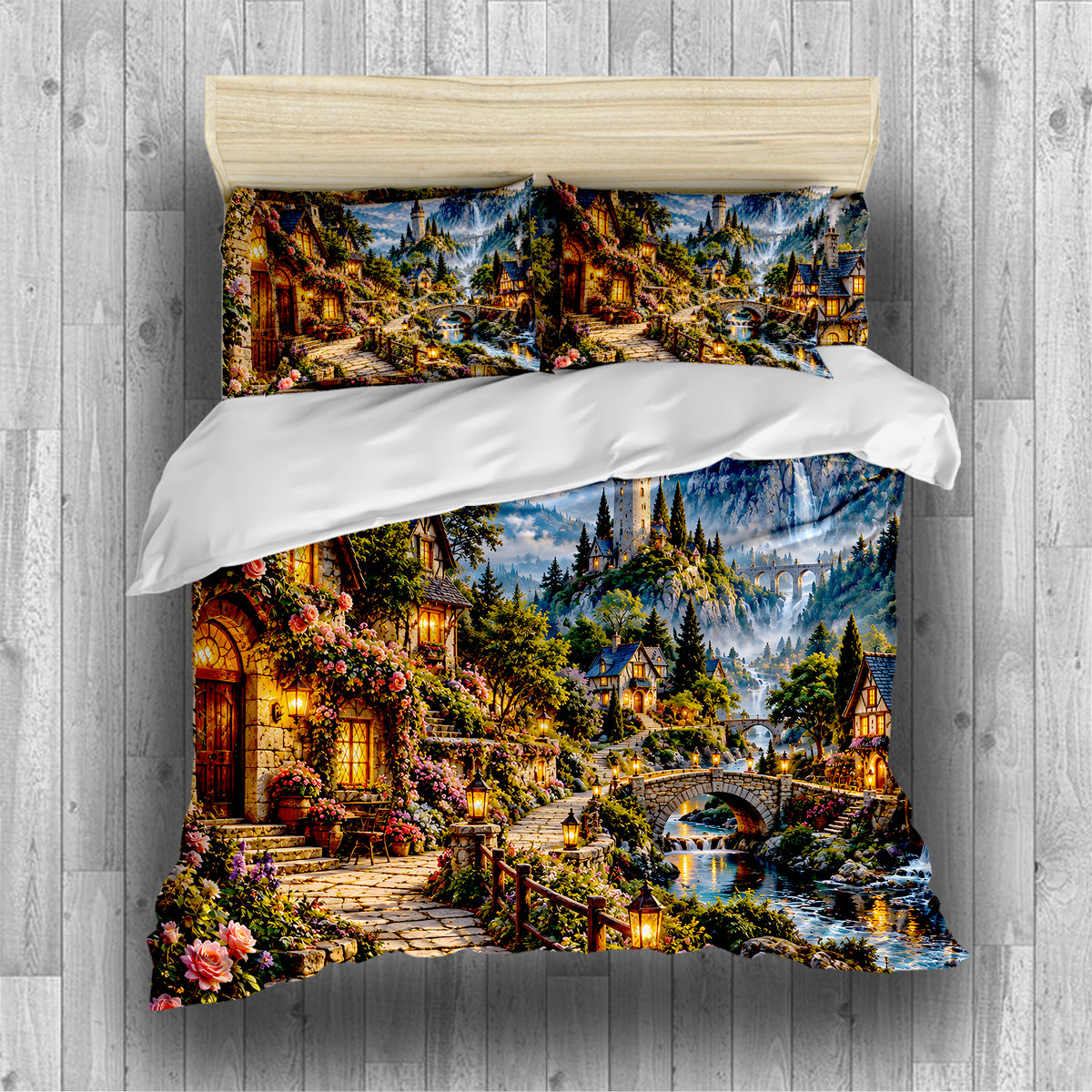 Fantasy Castle Forest Duvet Cover Set - Print 25