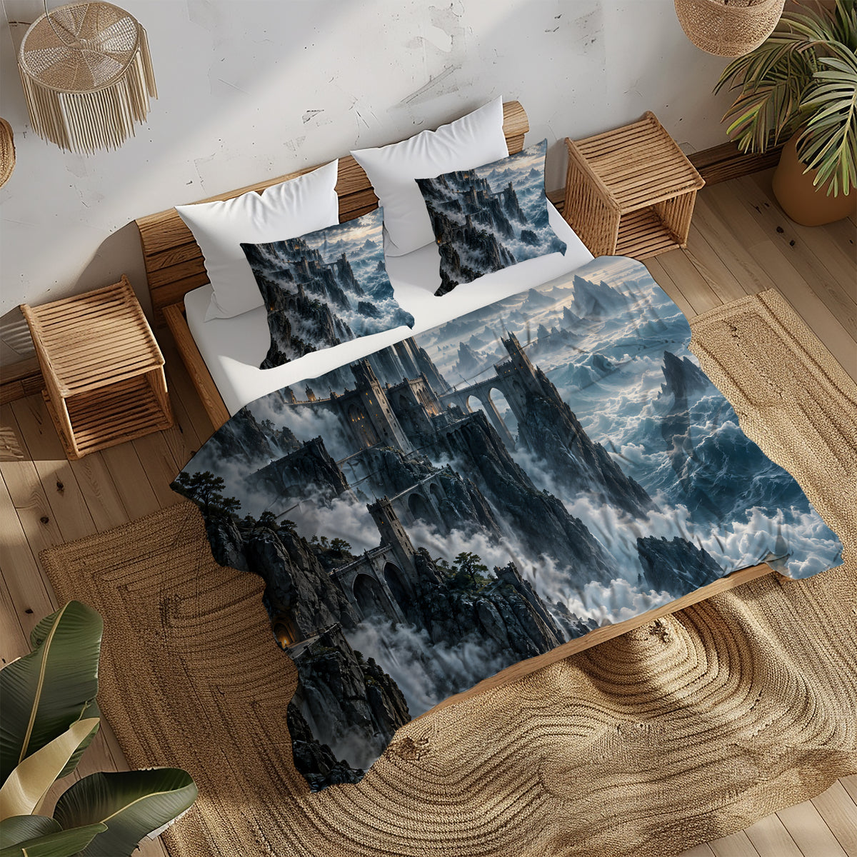 Fantasy Castle Forest Duvet Cover Set - Print 32