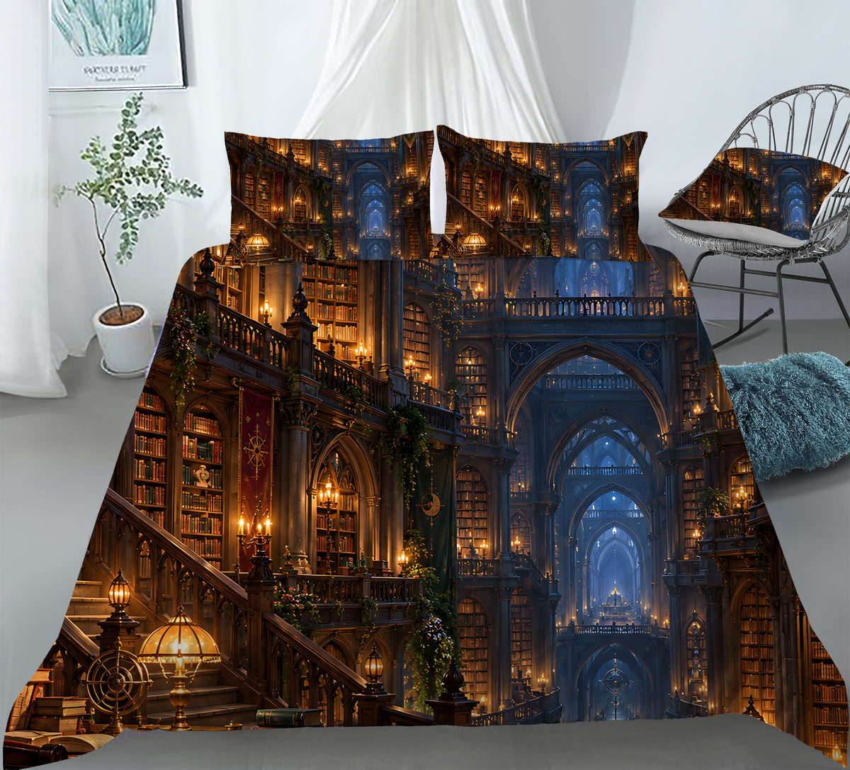 Enchanted Library Duvet Cover Set - Print 3