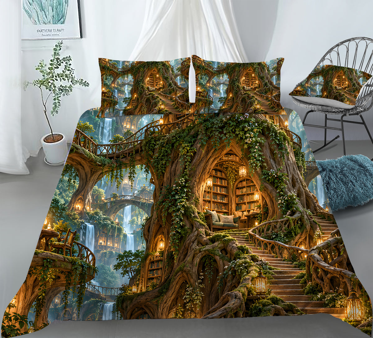 Enchanted Library Duvet Cover Set - Print 9