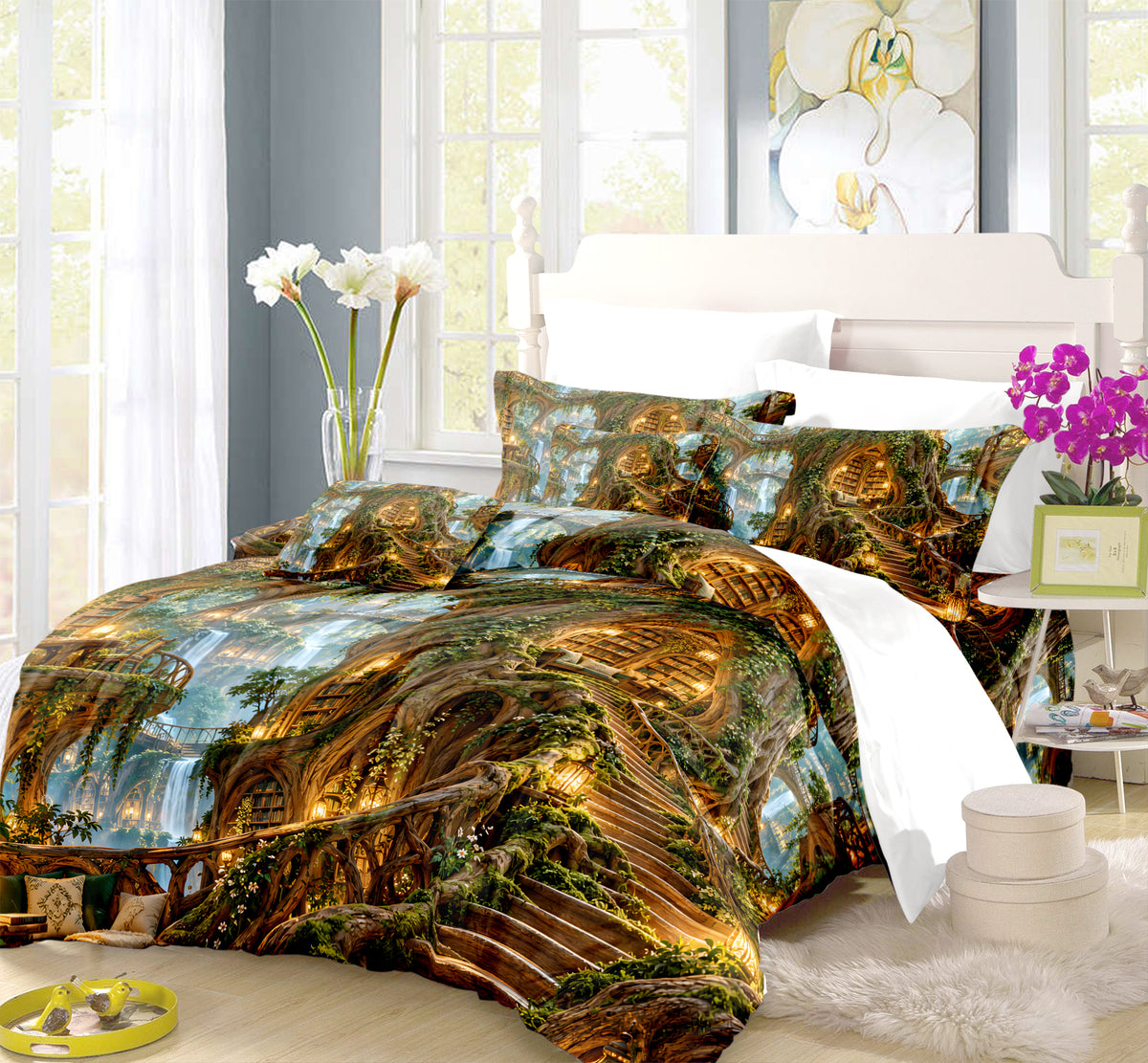 Enchanted Library Duvet Cover Set - Print 12