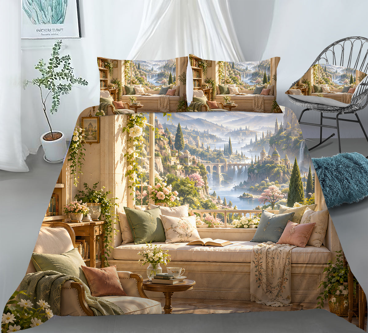 Enchanted Library Duvet Cover Set - Print 33