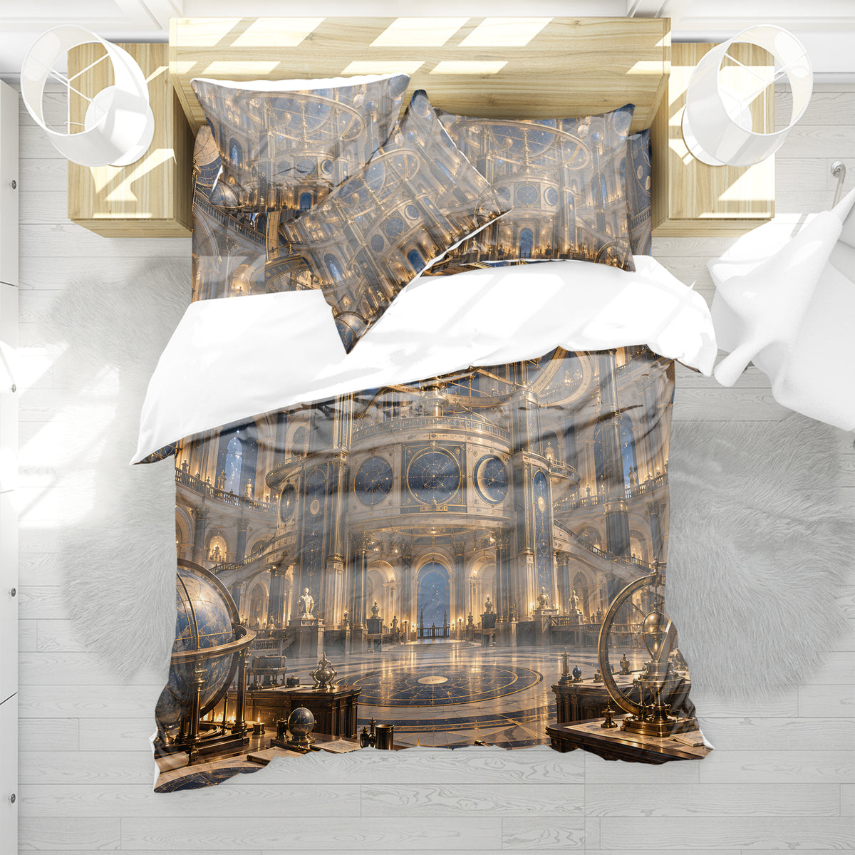 Celestial Observatory Duvet Cover Set - Print 17
