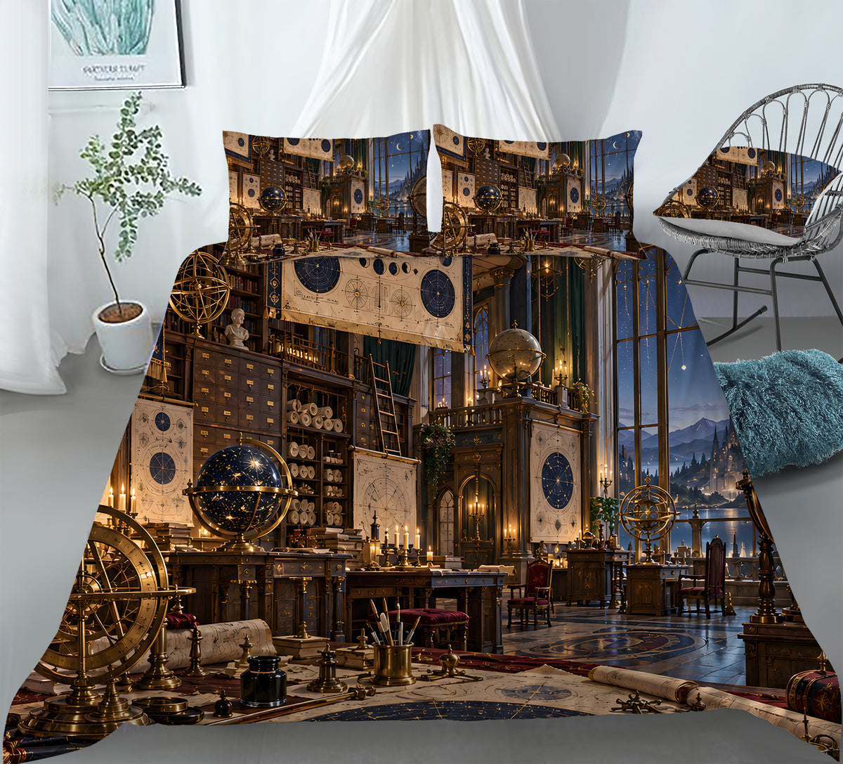 Celestial Observatory Duvet Cover Set - Print 21