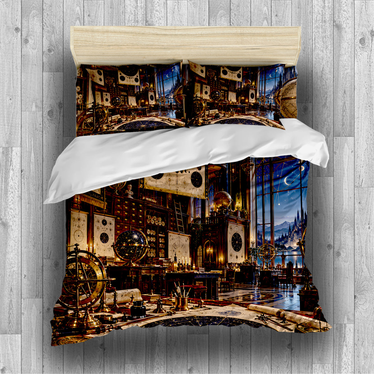 Celestial Observatory Duvet Cover Set - Print 19