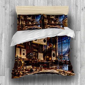 Celestial Observatory Duvet Cover Set - Print 19