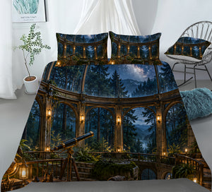 Celestial Observatory Duvet Cover Set - Print 27