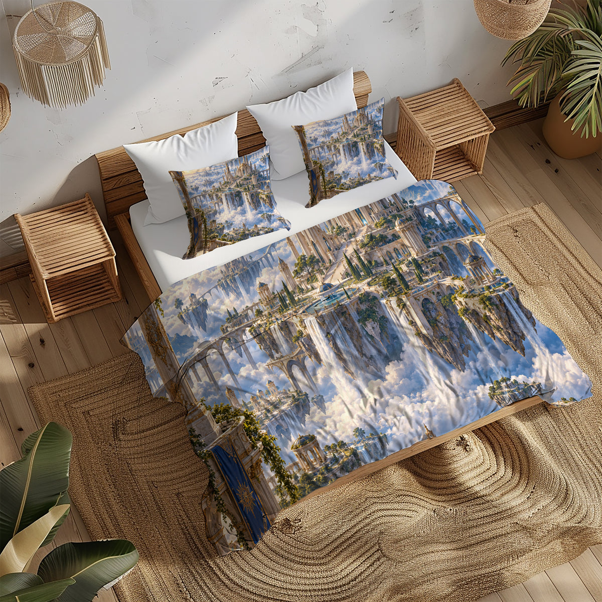Floating Sky Kingdom Duvet Cover Set - Print 2