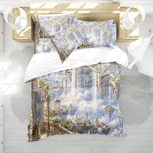 Floating Sky Kingdom Duvet Cover Set - Print 5
