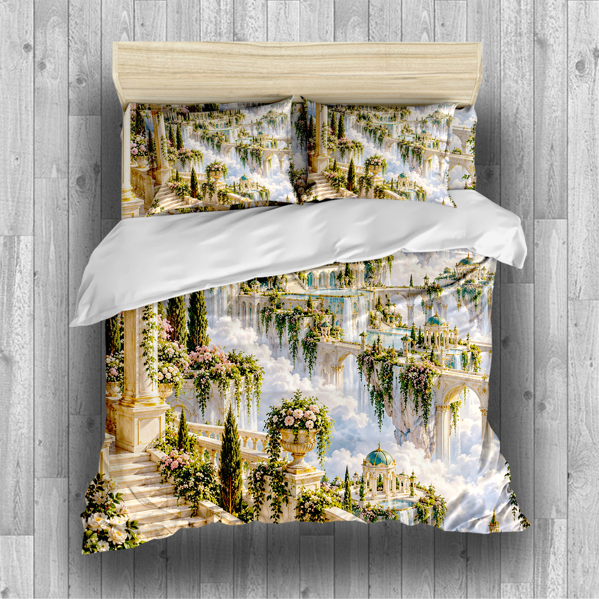 Floating Sky Kingdom Duvet Cover Set - Print 7