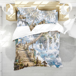 Floating Sky Kingdom Duvet Cover Set - Print 17