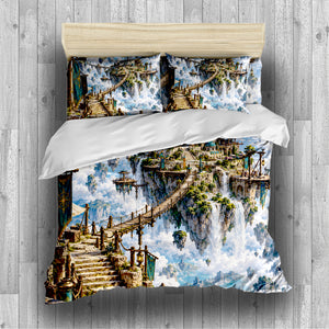Floating Sky Kingdom Duvet Cover Set - Print 13