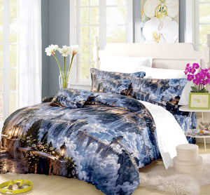 Floating Sky Kingdom Duvet Cover Set - Print 24