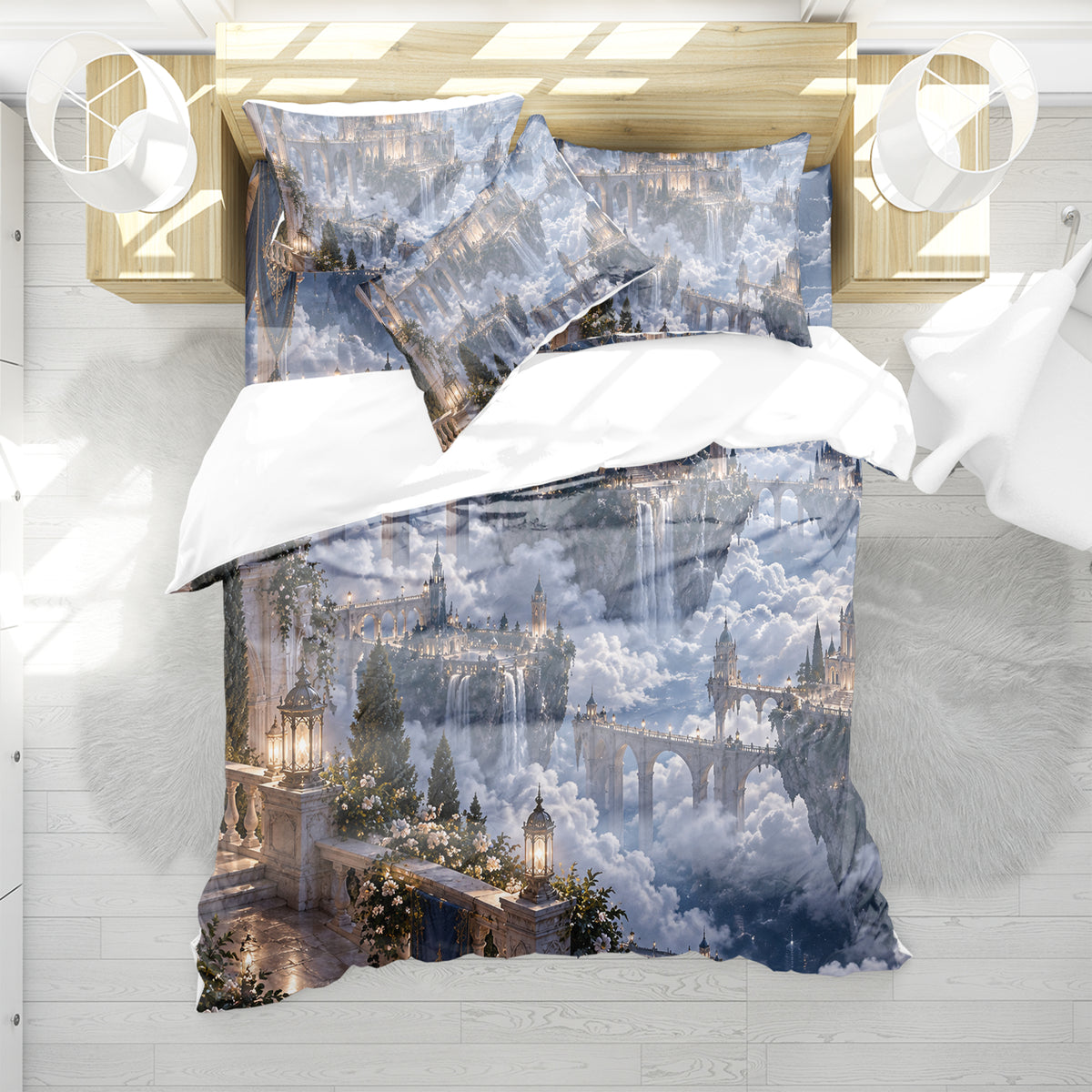 Floating Sky Kingdom Duvet Cover Set - Print 23