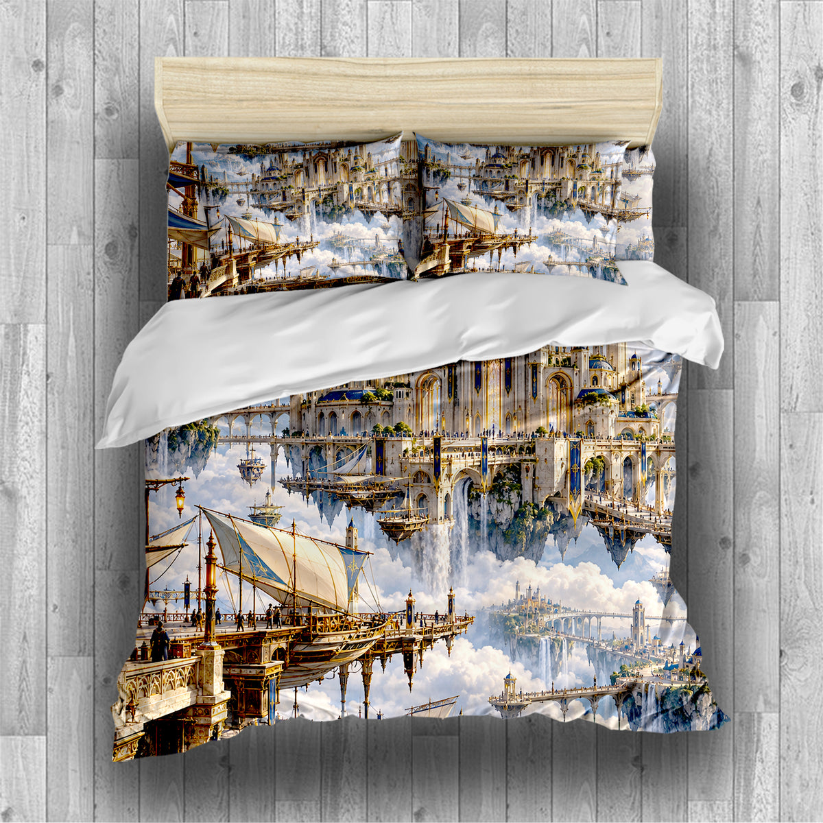 Floating Sky Kingdom Duvet Cover Set - Print 31