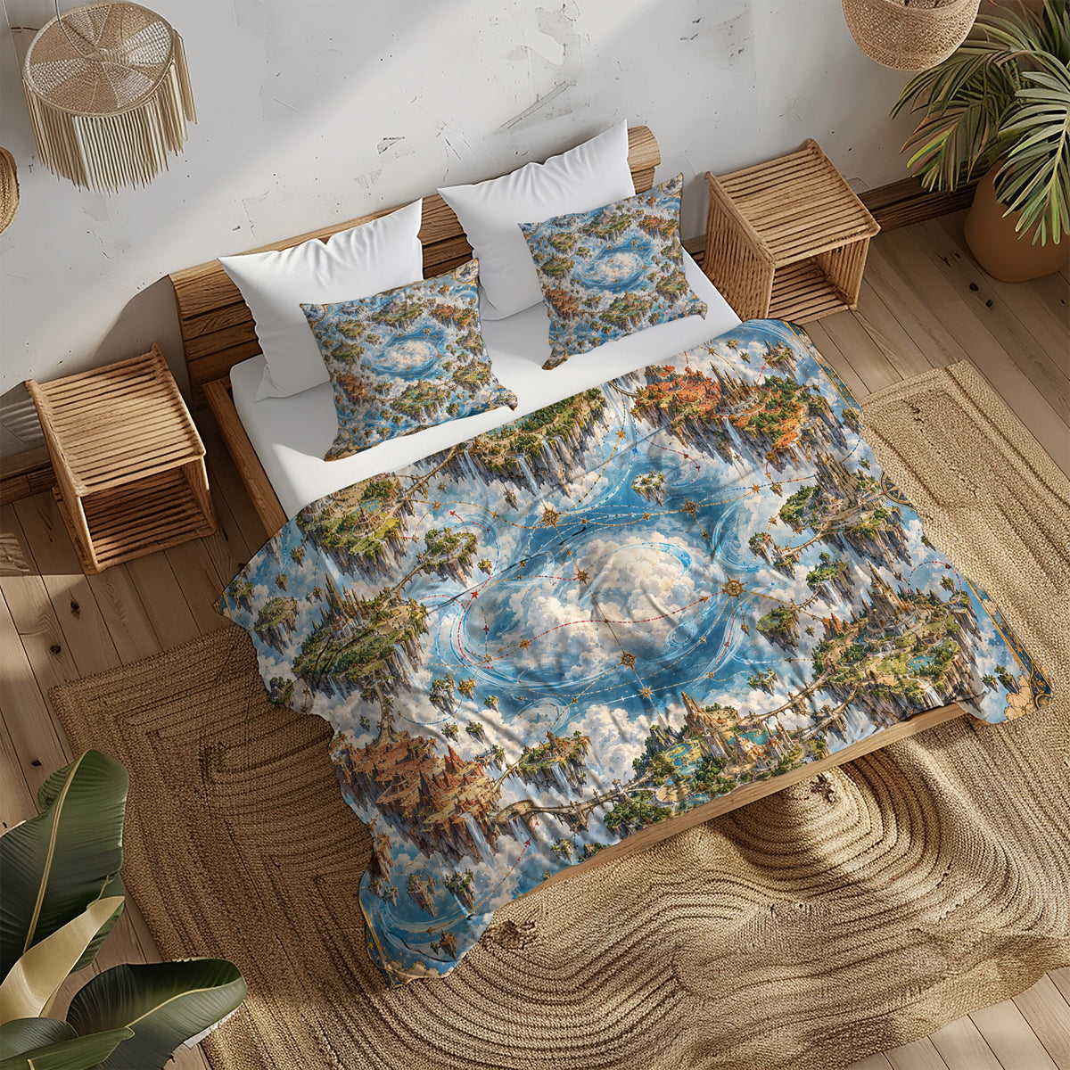 Fantasy World Map Duvet Cover Set - Print 20