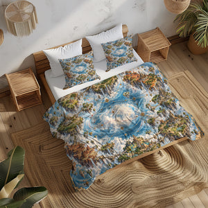 Fantasy World Map Duvet Cover Set - Print 20