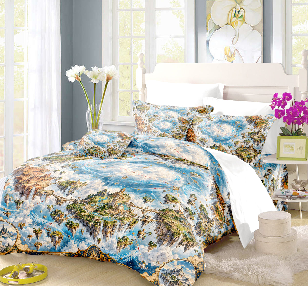 Fantasy World Map Duvet Cover Set - Print 24