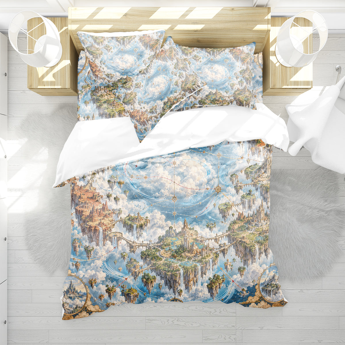 Fantasy World Map Duvet Cover Set - Print 23