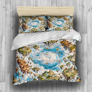 Fantasy World Map Duvet Cover Set - Print 19