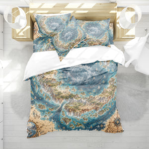 Fantasy World Map Duvet Cover Set - Print 29
