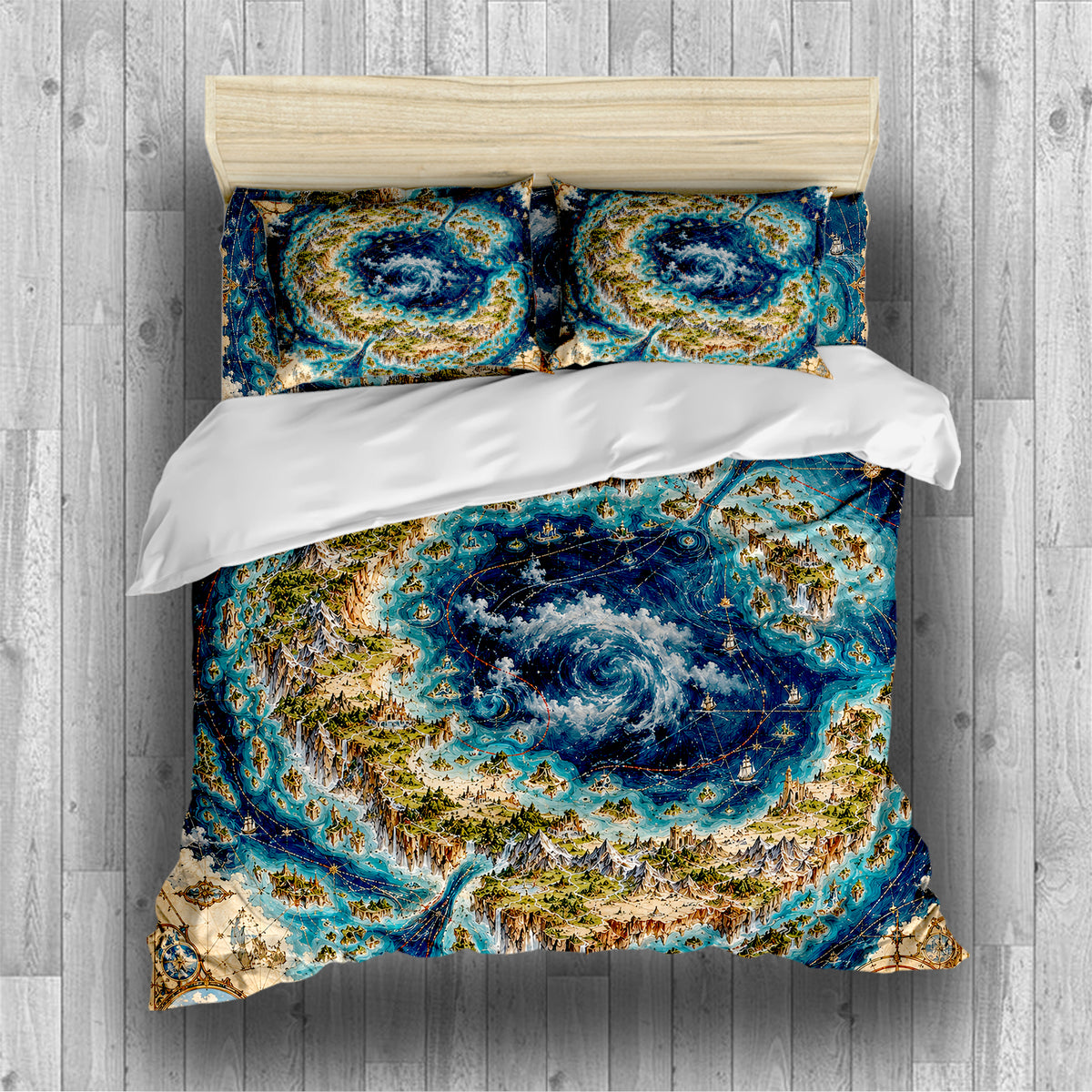 Fantasy World Map Duvet Cover Set - Print 25