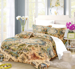 Fantasy World Map Duvet Cover Set - Print 36