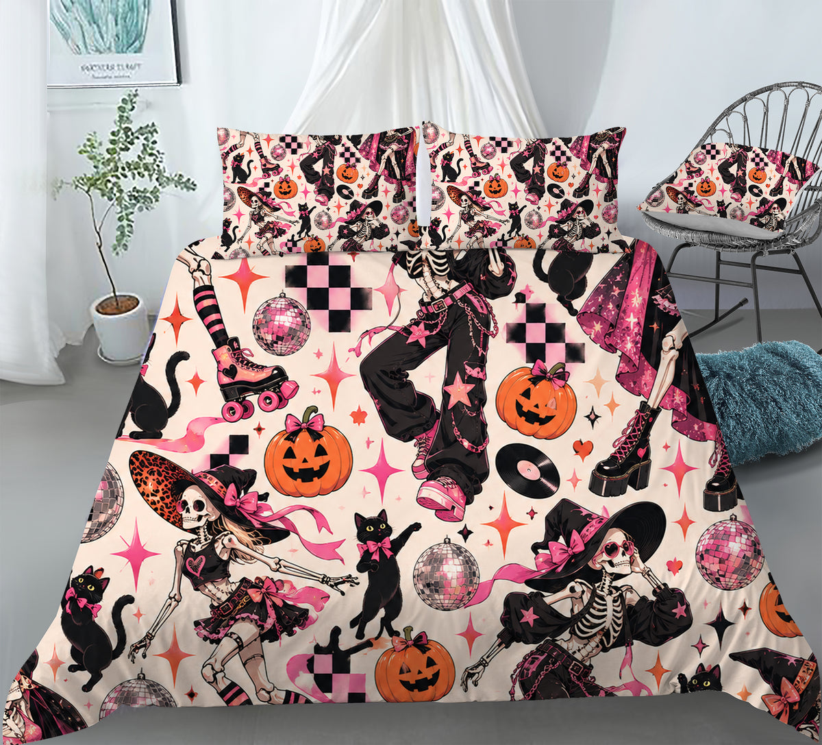 Skeleton Duvet Cover Set - Print 3