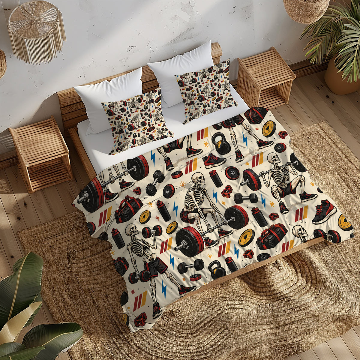 Skeleton Duvet Cover Set - Print 8
