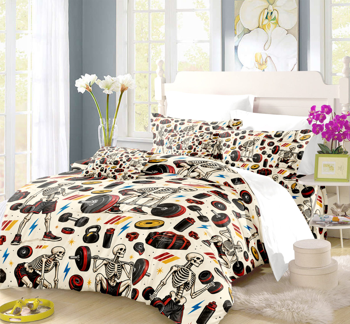 Skeleton Duvet Cover Set - Print 12