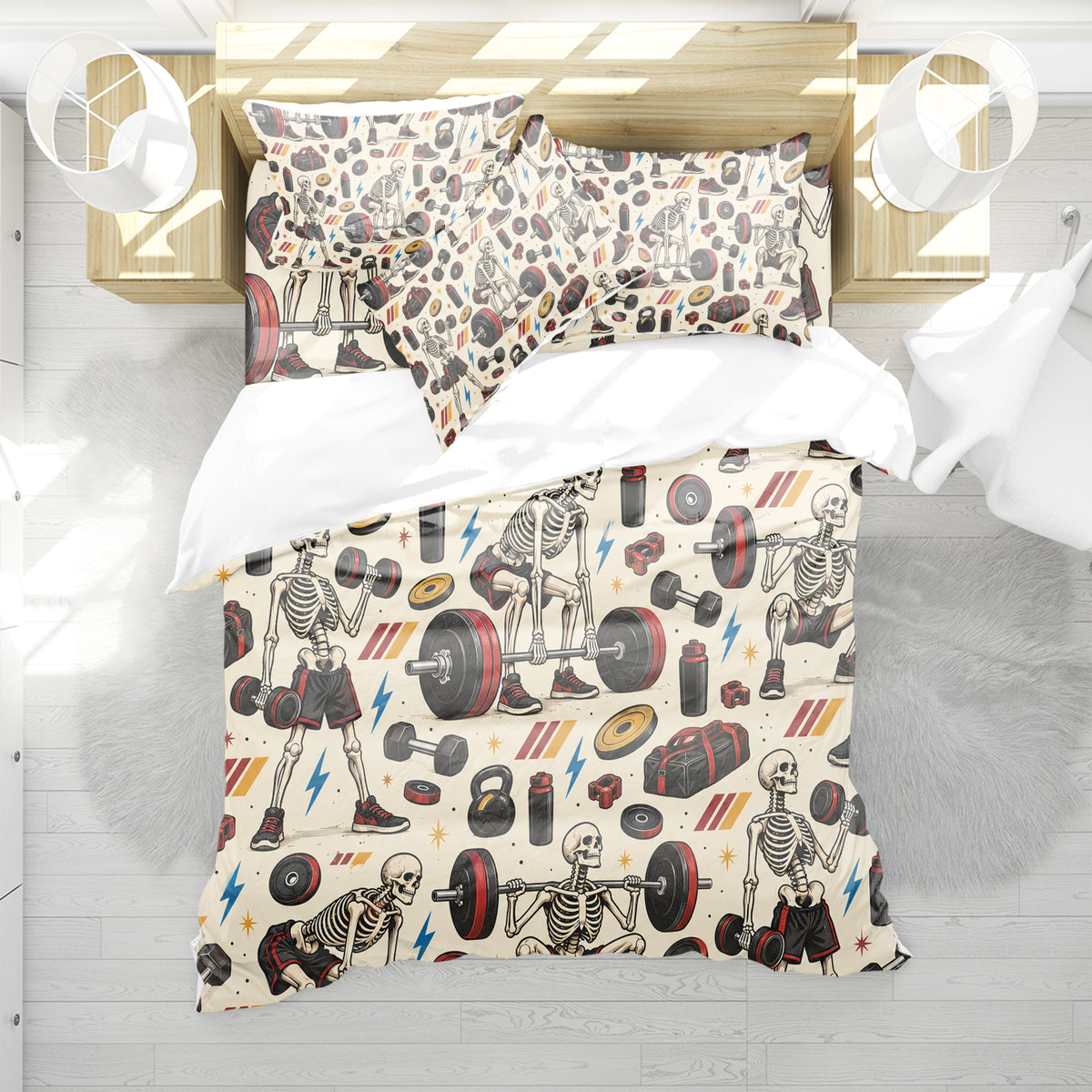 Skeleton Duvet Cover Set - Print 11
