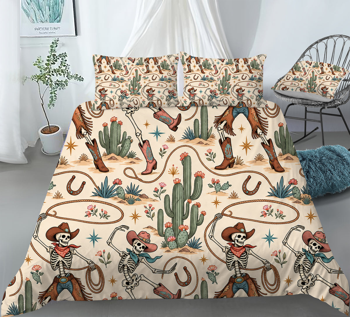 Skeleton Duvet Cover Set - Print 21