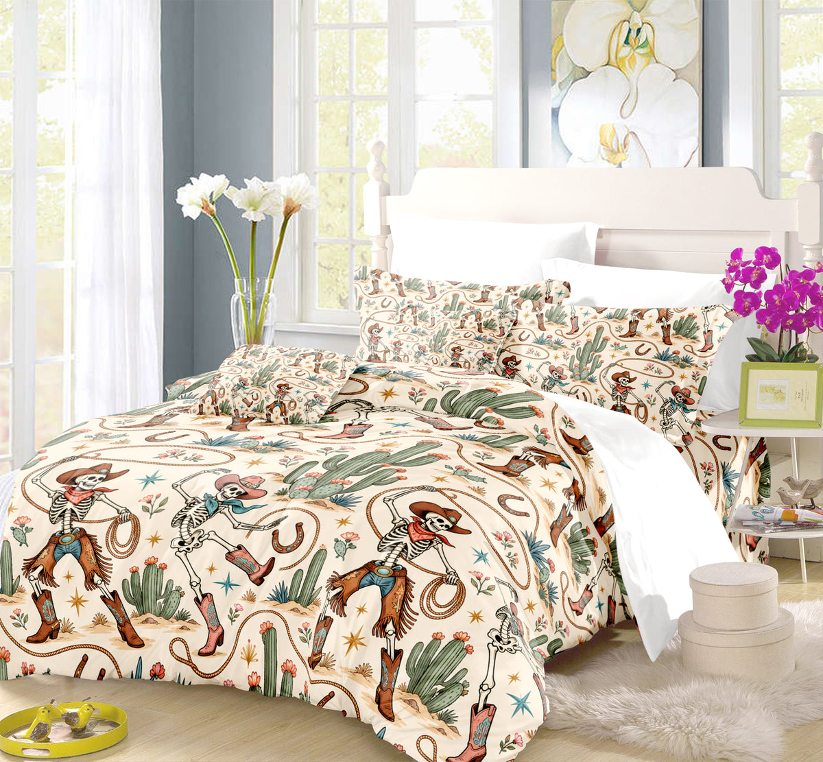 Skeleton Duvet Cover Set - Print 24
