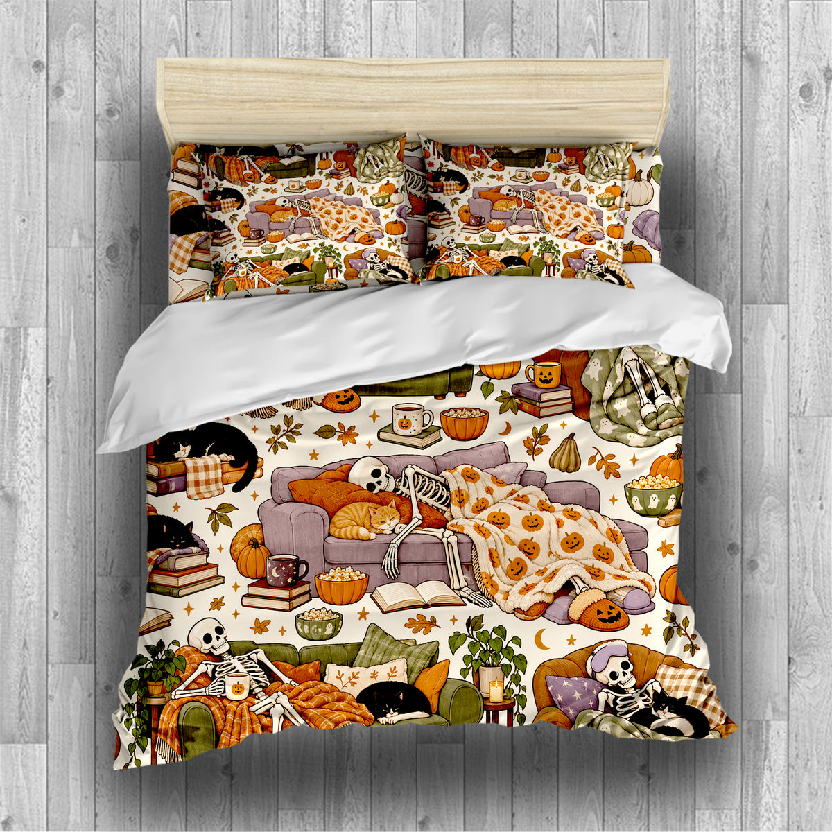Skeleton Duvet Cover Set - Print 25