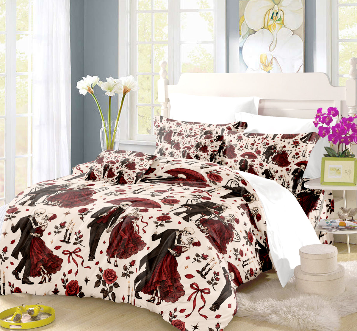 Skeleton Duvet Cover Set - Print 36