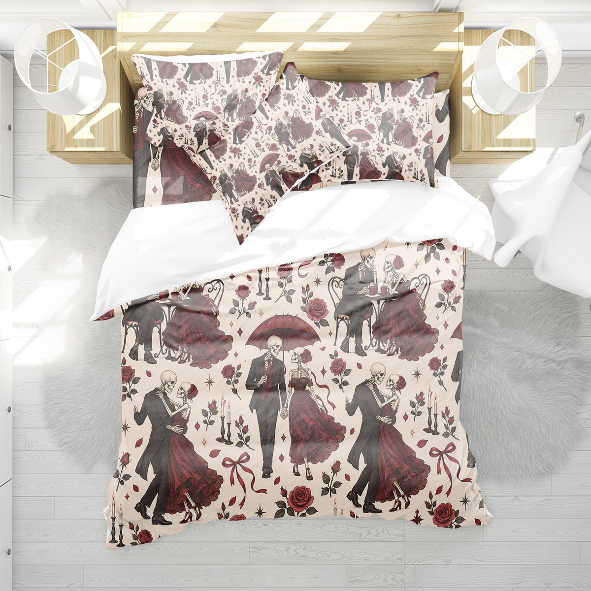 Skeleton Duvet Cover Set - Print 35