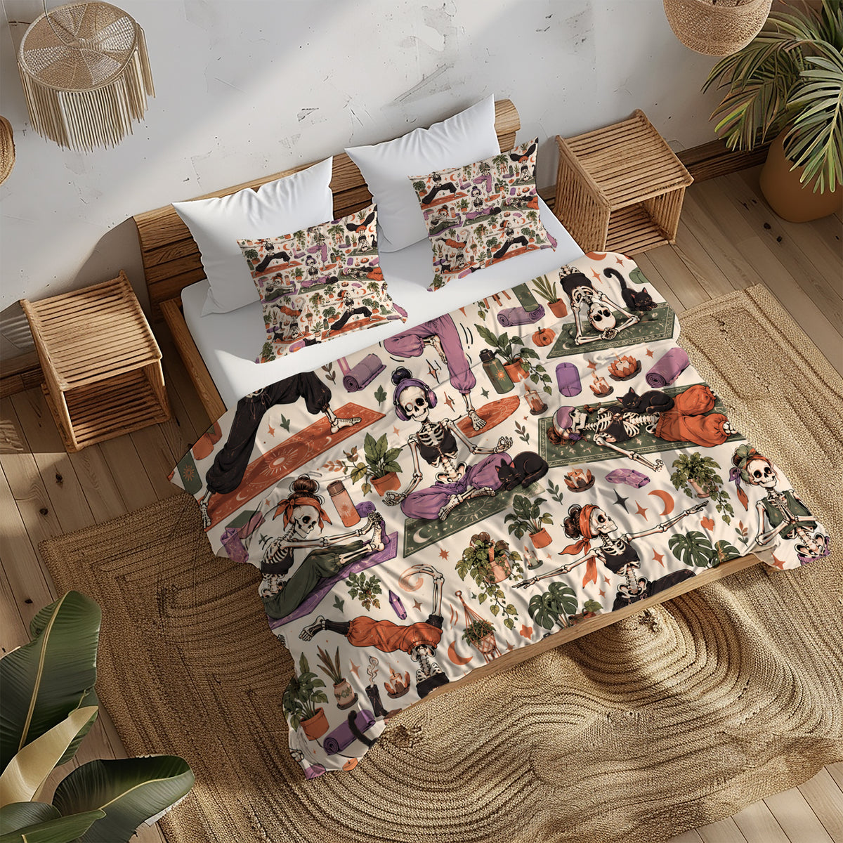 Skeleton Active Life Duvet Cover Set - Print 8